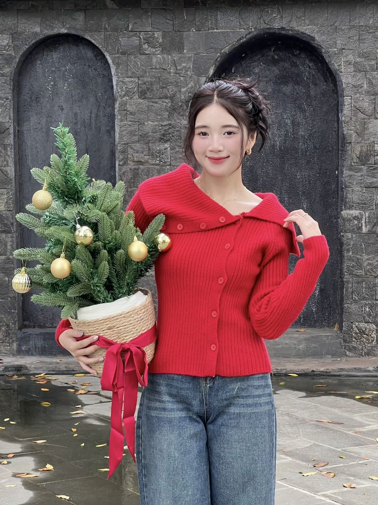 Áo Len Trễ Vai Dáng Ôm Thời Trang Thu Đông Cho Nữ - MUNDO TOP - GOÛT DE JUN