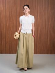 Chân váy Nữ YARBU Xếp Ly Dáng Dài From Xòe Nữ Tính GOÛT DE JUN