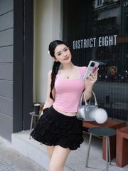 Áo Thun Sát Nách Nữ Basic Ôm Body Phối Ren - KEENA TOP - GOÛT DE JUN