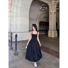 Đầm Nữ Dự Tiệc Hai Dây Dáng Xoè Trơn Kèm Áo Choàng Sang Trọng Quyến Rũ - GABBIE DRESS - GOÛT DE JUN