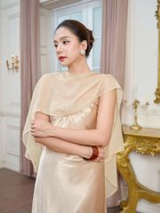Đầm Nữ CIVAL Đi Tiệc Cúp Ngực Dáng Dài Kèm Khăn Choàng Sang Trọng GOÛT DE JUN