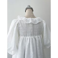 Áo Kiểu Chất Voan 2 Lớp Tay Ngắn Cổ Bèo Nhẹ Nhàng - Hera Top -GOÛT DE JUN