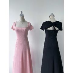 Đầm Nữ Dài Dáng Xòe Cổ Vuông Tay Ngắn - LULEE DRESS - GOÛT DE JUN