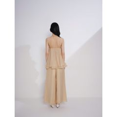 Set Áo Nữ Mùa Hè Hai Dây Bèo Xòe Đính Nơ và Quần Dài Ống Rộng - JOAN SET - GOÛT DE JUN