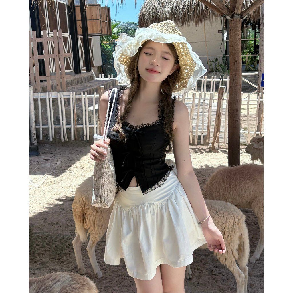 Chân Váy Nữ Thiết Kế Nhún Xoè Năng Động - YINI SKIRT - GOÛT DE JUN