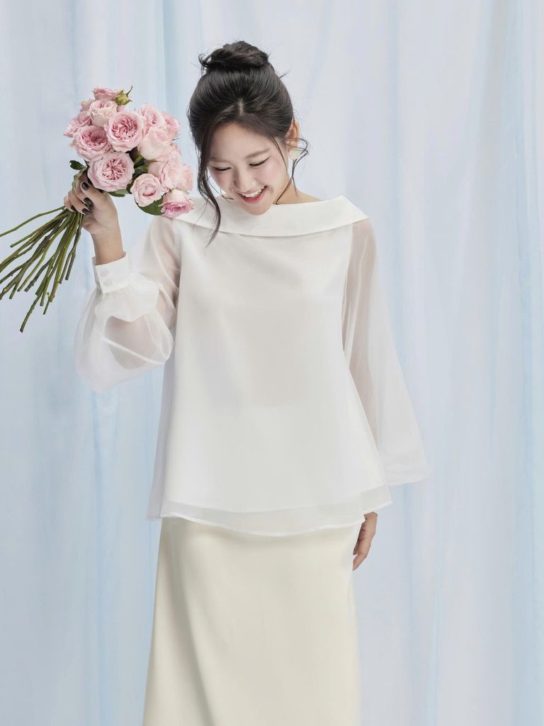 Chân váy Nữ GORGEH Lụa Dáng Dài Phối Ren GOÛT DE JUN