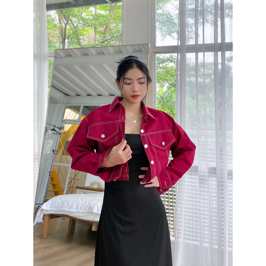 Áo Khoác Nữ Kaki Túi Hộp HAESOO JACKET - GOÛT DE JUN