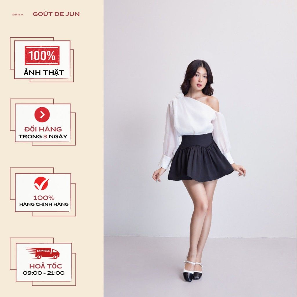 Chân Váy Nữ Thiết Kế Nhún Xoè Năng Động - YINI SKIRT - GOÛT DE JUN