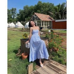 Đầm Nữ Hai Dây Maxi Đi Biển Nhún Eo Tôn Dáng - ROMIS DRESS - GOÛT DE JUN