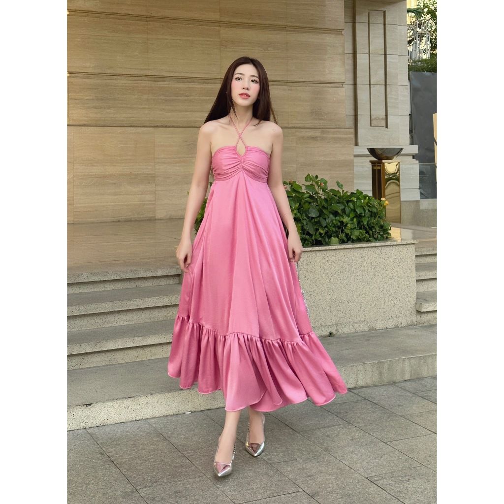 Đầm Maxi Nữ Đi Biển Thiết Kế Thắt Nơ Cúp Ngực - JAYRIN DRESS - GOÛT DE JUN