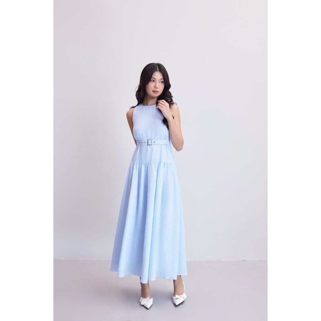 Đầm Nữ Dài Freesize Phối Thắt Lưng Tôn Dáng - ANDRA DRESS - GOÛT DE JUN