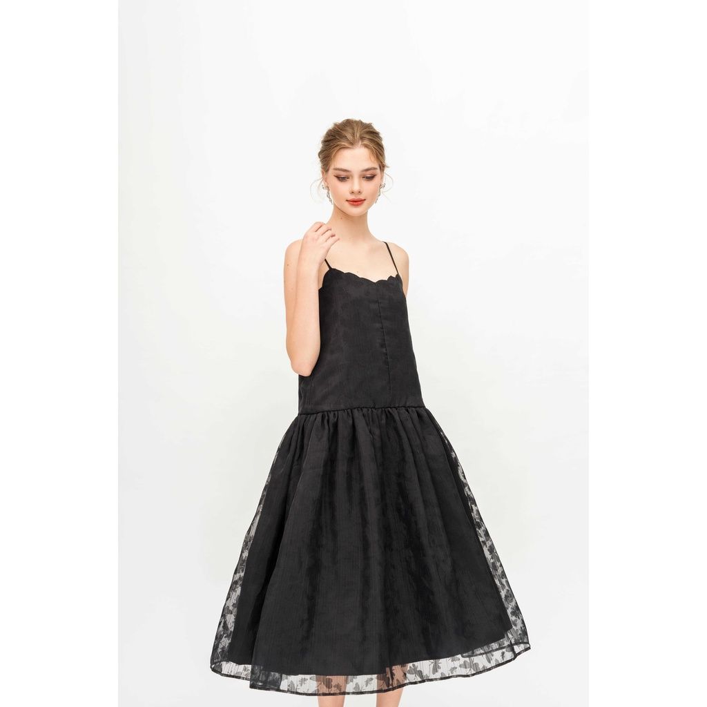 GOÛT DE JUN - Đầm maxi nữ hai dây gợn sóng - SOFIA DRESS
