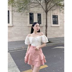 GOÛT DE JUN - Áo croptop tay phồng thiết kế tay cánh tiên - CHLOE TOP