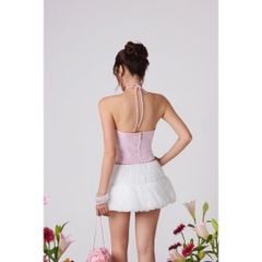 Áo Yếm Gấm Phối Nơ Duyên Dáng - BÁCH DI - GOÛT DE JUN