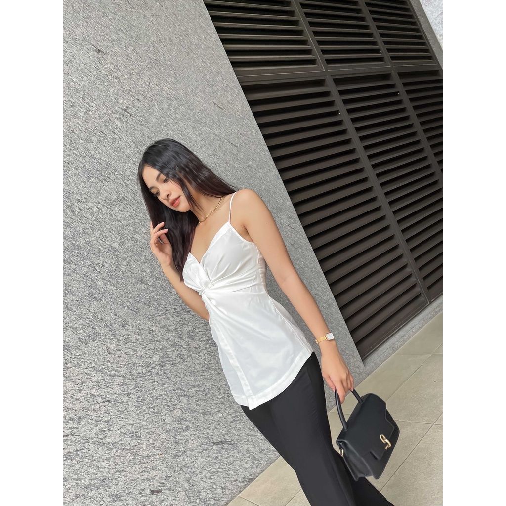 Áo kiểu nữ hai dây xoắn ngực - Mori top - GOÛT DE JUN