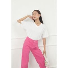 GOÛT DE JUN - Áo thun trơn cổ V - Basic V Tee