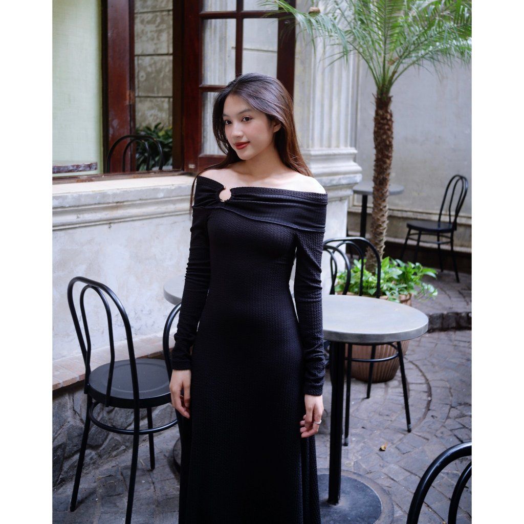 Đầm Body Nữ Trễ Vai Tôn Dáng Form Dài - RAZIN DRESS - GOÛT DE JUN