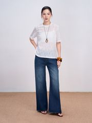 Quần Jeans Nữ KERFUL Wash Ống Đứng Basic Thời Trang GOUT DE JUN