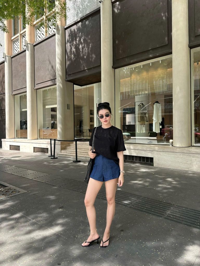 Áo Nữ Hoa Văn ZAYSID Tay Ngắn Mùa Hè Kèm Áo Bra GOÛT DE JUN