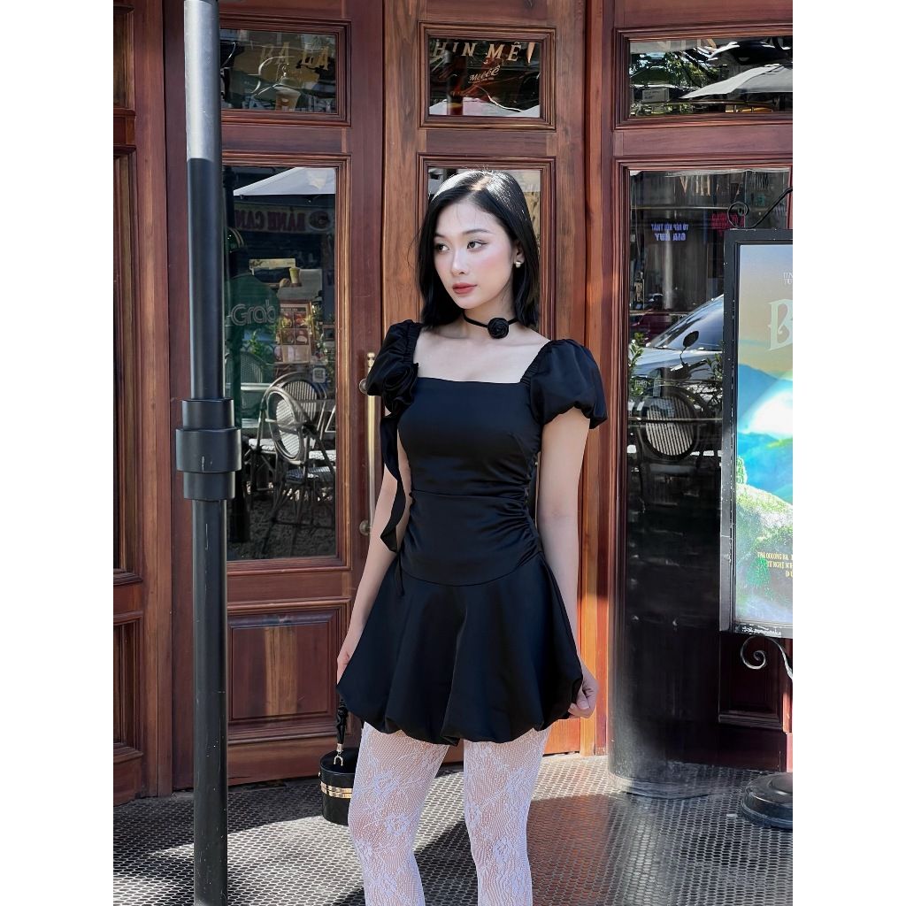 Đầm Nữ Thiết Kế Tay Phồng Dáng Bí Dễ Thương - REBEC DRESS - GOÛT DE JUN