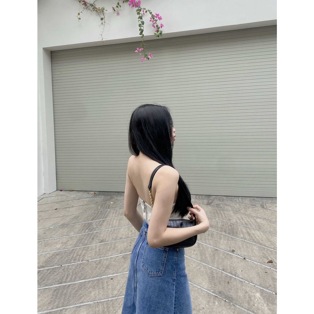 GOÛT DE JUN - Áo croptop cúp ngực -TONNA TOP
