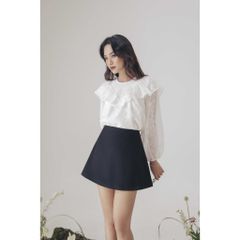 GOÛT DE JUN - Áo Babydoll Nữ Phối Cổ Bèo Tiểu Thư - JANIE TOP
