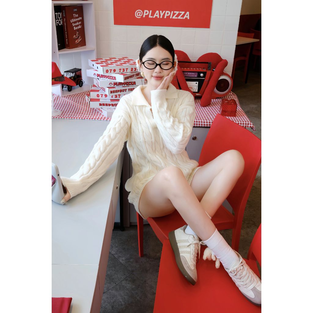 Set Len Tay Dài Dáng Rộng Phong Cách Hàn Quốc Thời Trang Thu Đông Dành Cho Nữ - HAPER SET- GOÛT DE JUN