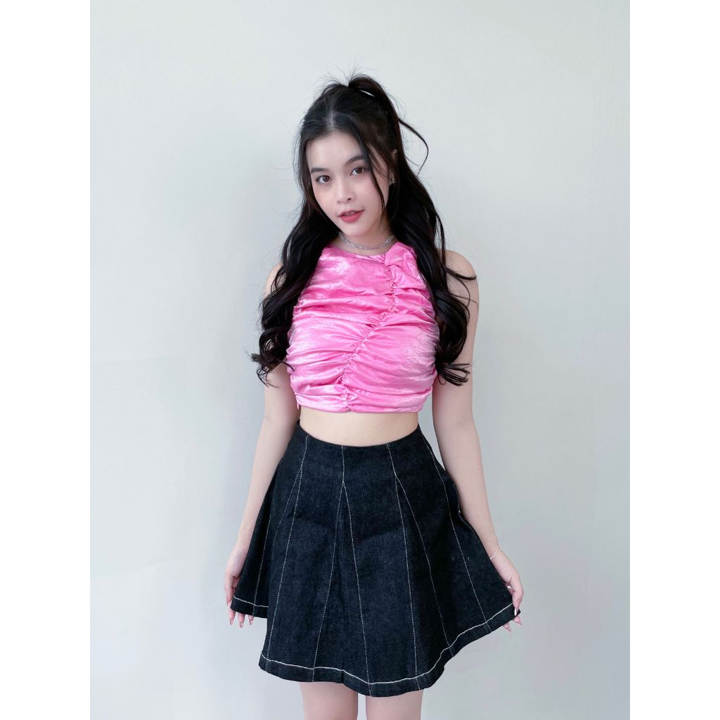 Áo Croptop Thiết Kế Nhún Cá Tính - Layde Top - GOÛT DE JUN
