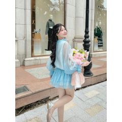 Đầm Nữ Tay Dài Phồng Phối Tầng Xòe Nữ Tính Dễ Thương (Kèm Quần Bảo Hộ) - JOYCE DRESS - GOÛT DE JUN