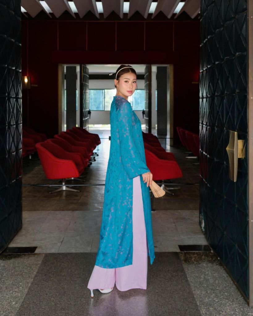 Quần Lụa Áo Dài Nữ XUÂN CHI Phối Chun Ống Rộng GOÛT DE JUN