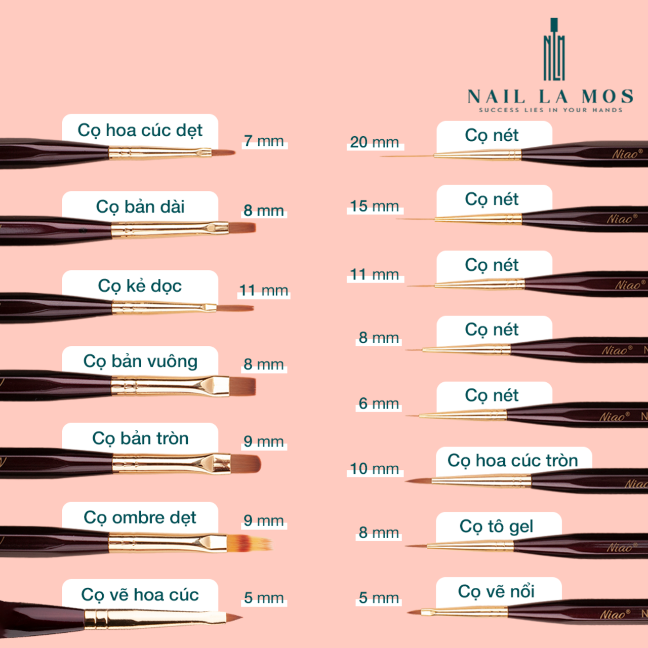 Niao Cọ Vẽ Móng Niao Germany – NAIL LA MOS