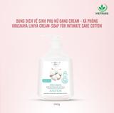  Dung dịch vệ sinh phụ nữ dạng cream - xà phòng Intimate care COTTON 