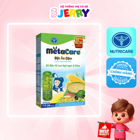 Bột ăn dặm Metacare Bò Đậu Hà Lan Ngô Ngọt & Olive (7 - 24 tháng)