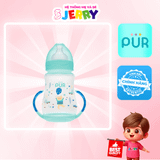 [Có quai cầm] Bình sữa cổ rộng Pur 9023 250ml size L (6M+)