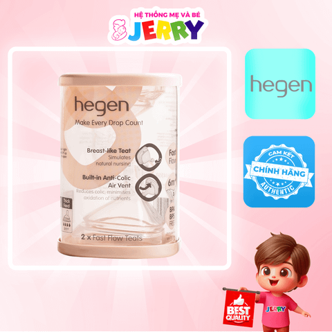 [Hộp 2 cái] Núm ti Hegen 6M+