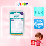 [Vỉ 2 cái] Núm ti/Núm vú bình sữa thay đổi dòng chảy Pur Classy Variable 3208 (3M+)