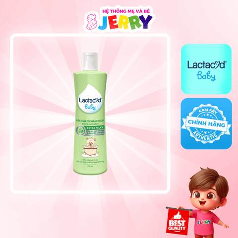 Sữa tắm gội em bé Lactacyd bảo vệ, nuôi dưỡng da & tóc cho bé chai 250ml