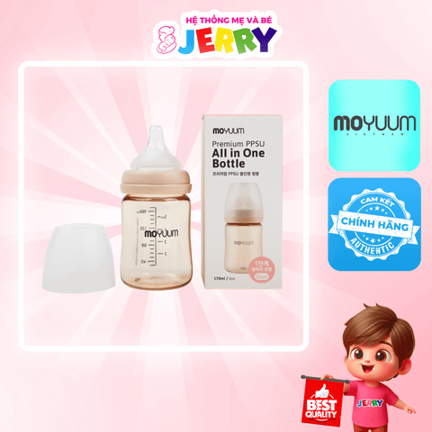 Bình sữa PPSU Moyuum Trơn 170ml Kèm núm