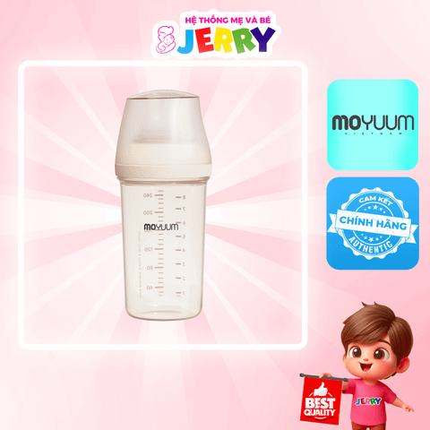 Bình sữa Moyuum PPSU Mov.aa 250ml Bản trơn