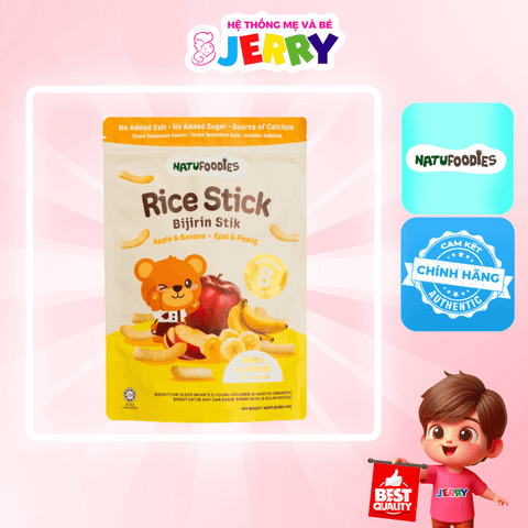 Bánh gạo ăn dặm Natufoodies Rice Stick vị Táo Chuối 35g (Từ 8 tháng)