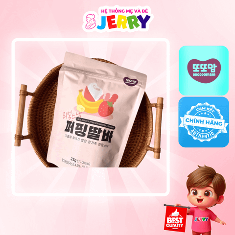 Bánh que ăn dặm Renewallife DdoDdoMam vị Dâu Chuối 25g (Từ 12 tháng)