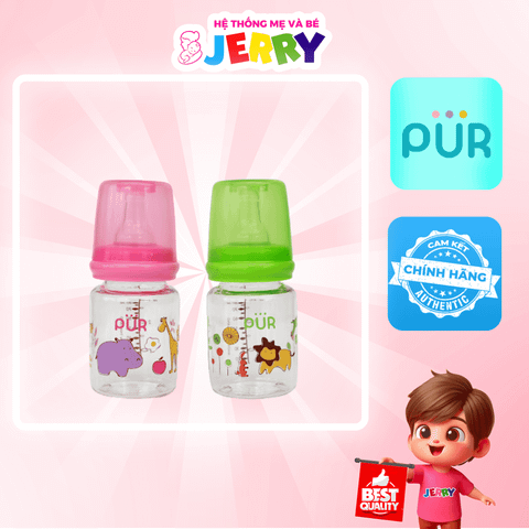 Bình sữa cổ thường Pur Feeding 1901 80ml size S (0 - 3M)