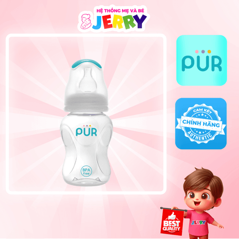 Bình sữa cổ thường Pur Advanced 1801 125ml size M (3 - 6M)