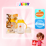 [Có quai cầm] Bình sữa Wesser cổ rộng PPSU 260ml size M (4 - 6M)
