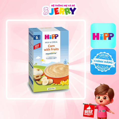 Bột ăn dặm HiPP Corn With Fruits Hoa Quả & Bắp 250g (Từ 6 tháng)