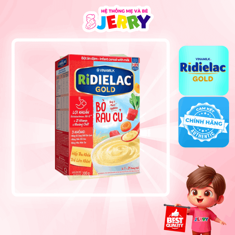 Bột ăn dặm Vinamilk Ridielac Gold Bò Rau Củ 200g (7 - 24 tháng)