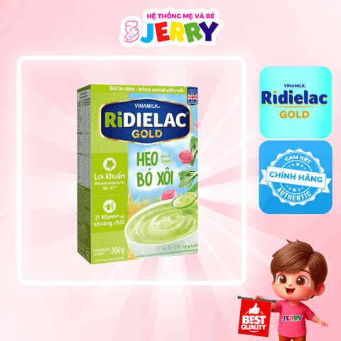 Bột ăn dặm Vinamilk Ridielac Gold Heo Bó Xôi 200g (7 - 24 tháng)