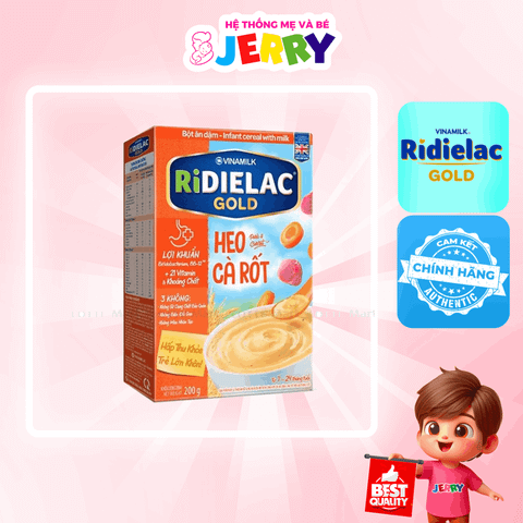 Bột ăn dặm Vinamilk Ridielac Gold Heo Cà Rốt 200g (7 - 24 tháng)