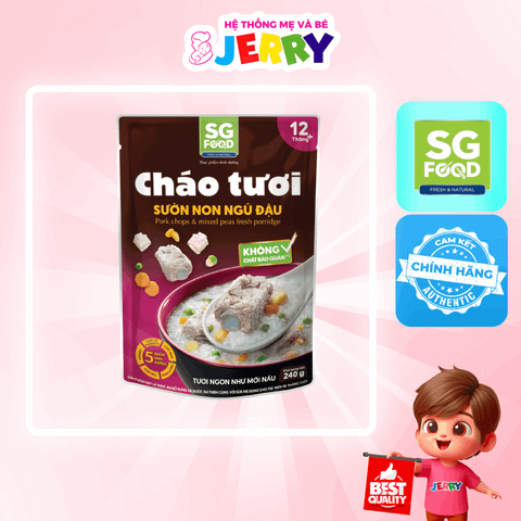 Cháo tươi Sài Gòn Food vị Sườn Non Ngũ Đậu 240g (Từ 12 tháng)