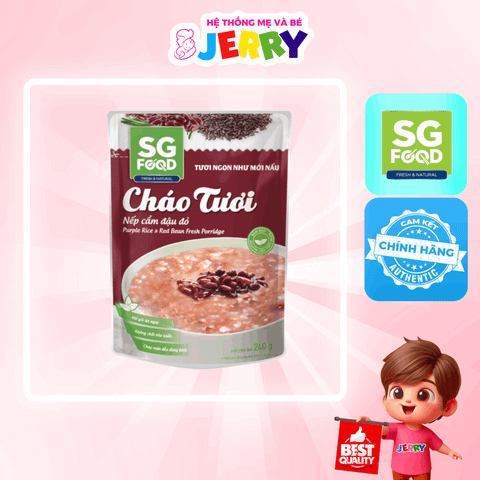 Cháo tươi Sài Gòn Food vị Nếp Cẩm Đậu Đỏ 240g (Từ 12 tháng)